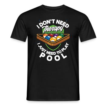 Billard Therapie - Männer T-Shirt - Schwarz - Vorne - AI Model Male 178 light (178cm)