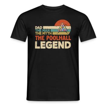 Billard Papa Vater Vatertag - Männer T-Shirt - Schwarz - Vorne - AI Model Male 178 light (178cm)