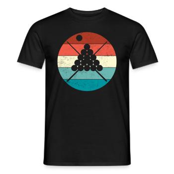 Billard - Männer T-Shirt - Schwarz - Vorne - AI Model Male 178 light (178cm)