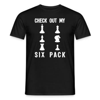 Pack Six d’échecs - T-shirt homme - noir - Devant - AI Model Male 178 light (178cm)
