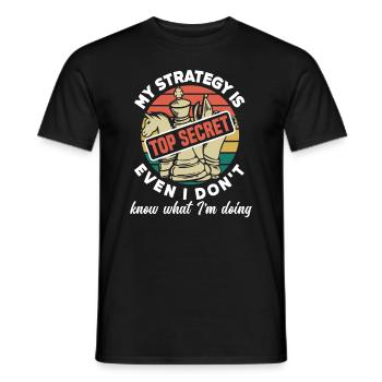 Lustiger Schach Spruch Geschenk - Männer T-Shirt - Schwarz - Vorne - AI Model Male 178 light (178cm)