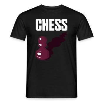 Pièce de pion d’échecs - T-shirt homme - noir - Devant - AI Model Male 178 light (178cm)