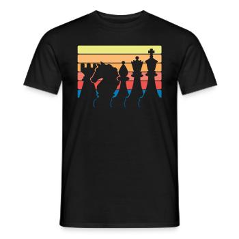 Échecs - T-shirt homme - noir - Devant - AI Model Male 178 light (178cm)