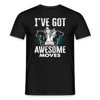 Fier cadeau de joueur d’échecs - T-shirt homme - noir - Devant - AI Model Male 178 light (178cm)