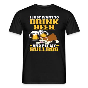 Bière Bulldog - T-shirt homme - noir - Devant - AI Model Male 178 light (178cm)
