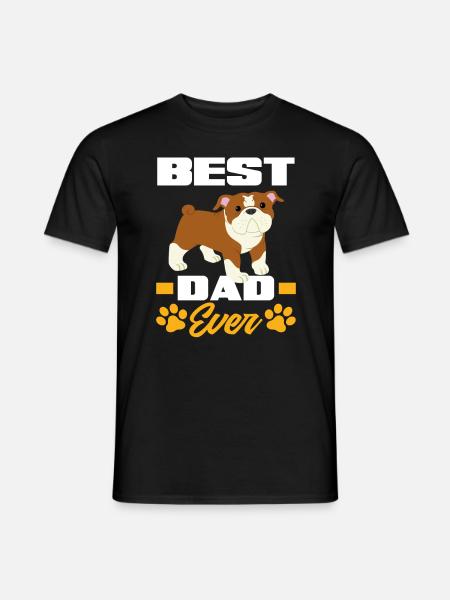 Best Bulldog Dad - Men's T-Shirt - black
