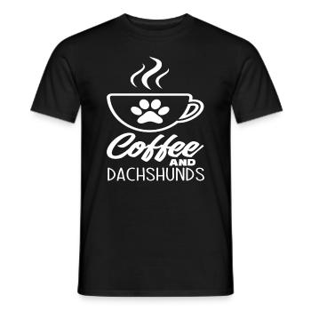 Dackel Kaffee - Männer T-Shirt - Schwarz - Vorne - AI Model Male 178 light (178cm)
