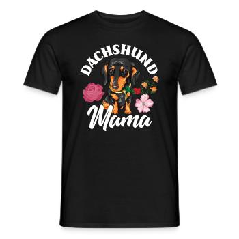 Teckel Maman - T-shirt homme - noir - Devant - AI Model Male 178 light (178cm)