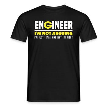Ingenieur Recht Haben Geschenk - Männer T-Shirt - Schwarz - Vorne - AI Model Male 178 light (178cm)