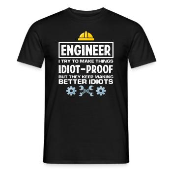 Ingenieur Nährwertangaben Geschenk - Männer T-Shirt - Schwarz - Vorne - AI Model Male 178 light (178cm)