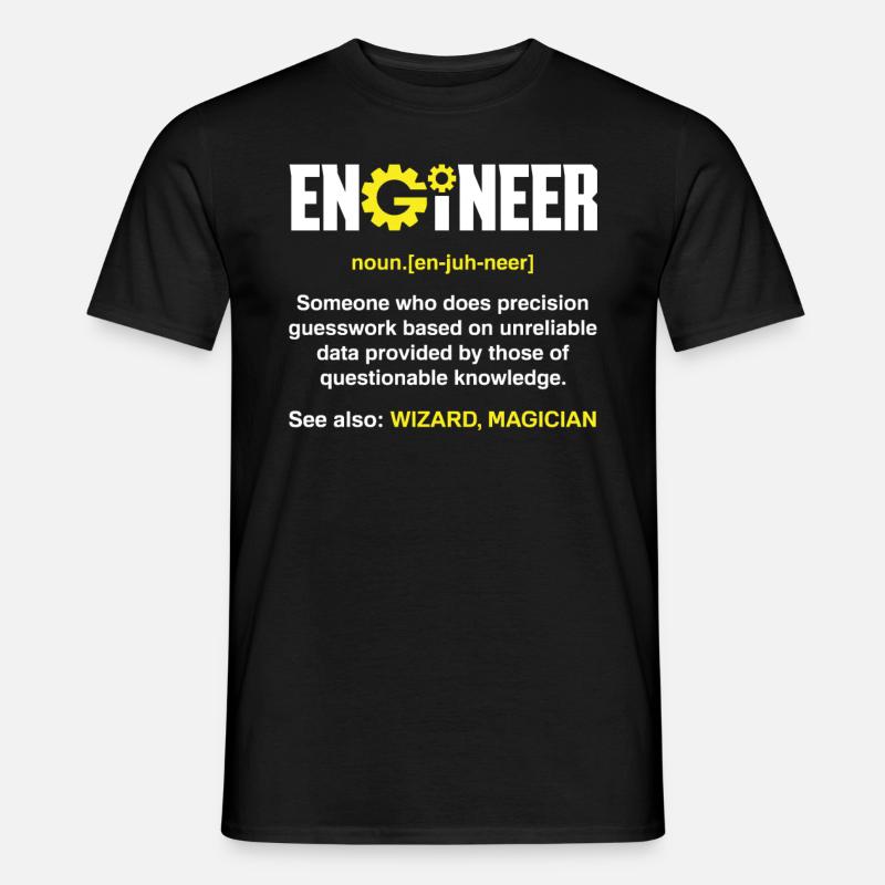 Ingenieur Definition - Männer T-Shirt - Schwarz