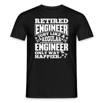 Rentner Ingenieur Rente - Männer T-Shirt - Schwarz - Vorne - AI Model Male 178 light (178cm)
