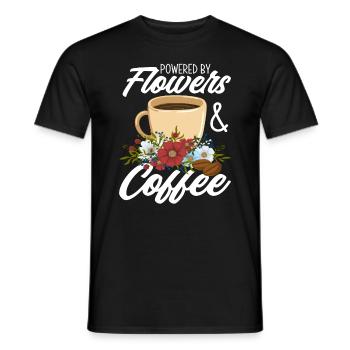 Fleur Café Fleuriste Fleuriste Fleuriste - T-shirt homme - noir - Devant - AI Model Male 178 light (178cm)
