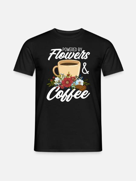 Blumen Kaffee Floristik Floristin Florist - Mænd T-shirt - sort