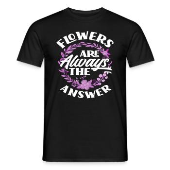 Flower Florist Florist Saying - Men's T-Shirt - black - Front - AI Model Male 178 light (178cm)