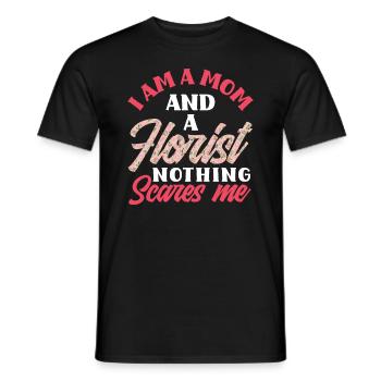 Fleuriste Mama Cadeau - T-shirt homme - noir - Devant - AI Model Male 178 light (178cm)
