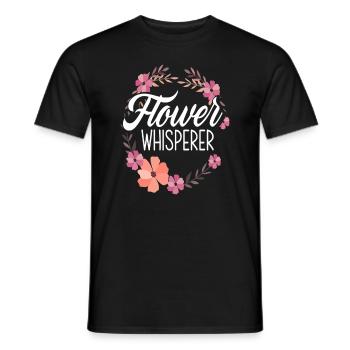 Fleuriste Flower Whisperer - T-shirt homme - noir - Devant - AI Model Male 178 light (178cm)