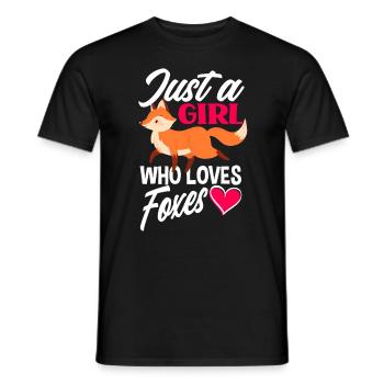 Fox Girl - Men's T-Shirt - black - Front - AI Model Male 178 light (178cm)