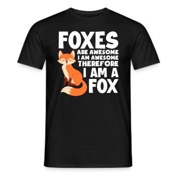 I am a fox - Men's T-Shirt - black - Front - AI Model Male 178 light (178cm)