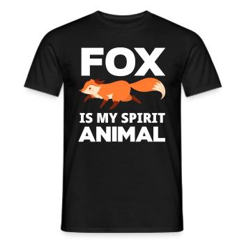 Fox Girl - Men's T-Shirt - black - Front - AI Model Male 178 light (178cm)