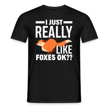 Fox - Men's T-Shirt - black - Front - AI Model Male 178 light (178cm)