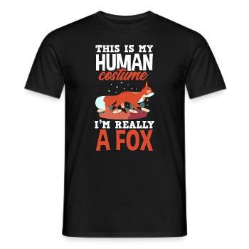 Fuchs - Männer T-Shirt - Schwarz - Vorne - AI Model Male 178 light (178cm)