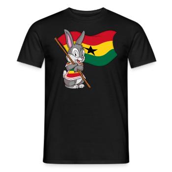 Lapin du Ghana - T-shirt homme - noir - Devant - AI Model Male 178 light (178cm)