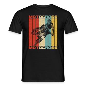 Motocross - T-shirt homme - noir - Devant - AI Model Male 178 light (178cm)