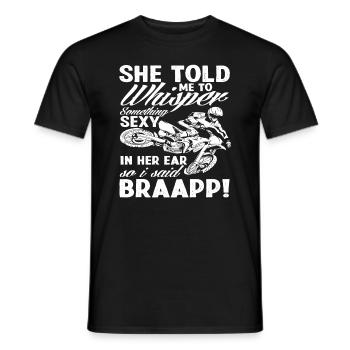 Lustiges Motocross Geschenk - Männer T-Shirt - Schwarz - Vorne - AI Model Male 178 light (178cm)
