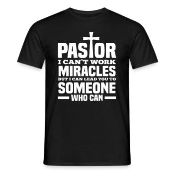 Pasteur Pasteur Dieu Jésus Prêtre - T-shirt homme - noir - Devant - AI Model Male 178 light (178cm)