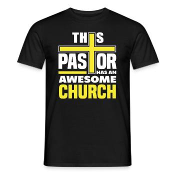 Pfarrer Pastor Tolle Kirche Geistlicher Geschenk - Männer T-Shirt - Schwarz - Vorne - AI Model Male 178 light (178cm)