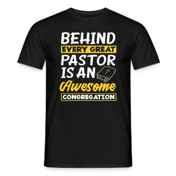 Pasteur Pasteur Dieu Jésus Prêtre - T-shirt homme - noir - Devant - AI Model Male 178 light (178cm)