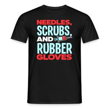 Puncture force - Men's T-Shirt - black - Front - AI Model Male 178 light (178cm)