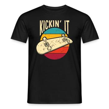 Skateboard Skating Skateboarder Gift Idea - Men's T-Shirt - black - Front - AI Model Male 178 light (178cm)