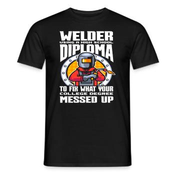 Soudeur Dictons de soudage Profession - T-shirt homme - noir - Devant - AI Model Male 178 light (178cm)