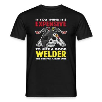 Welder - Men's T-Shirt - black - Front - AI Model Male 178 light (178cm)