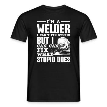 Je suis soudeur soudeur - T-shirt homme - noir - Devant - AI Model Male 178 light (178cm)