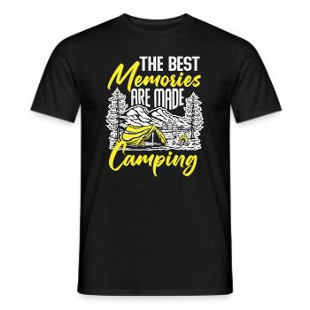 Zelten Erinnerungen Campingplatz Camping Camper - Männer T-Shirt - Schwarz - Vorne - AI Model Male 178 light (178cm)