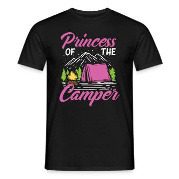 Prizessin Camping Camper - Männer T-Shirt - Schwarz - Vorne - AI Model Male 178 light (178cm)
