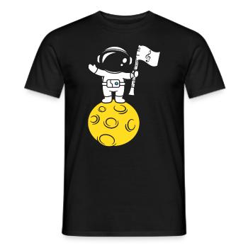 Klarinette Astronaut Mond Kinder Geschenk - Männer T-Shirt - Schwarz - Vorne - AI Model Male 178 light (178cm)