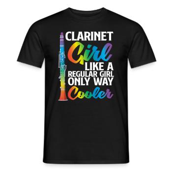 Clarinette Musicienne - T-shirt homme - noir - Devant - AI Model Male 178 light (178cm)