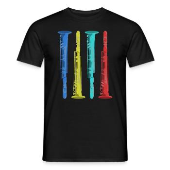 Clarinets - Men's T-Shirt - black - Front - AI Model Male 178 light (178cm)