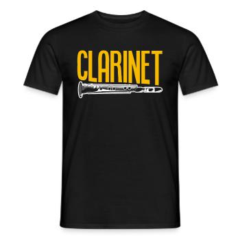 Clarinet - Men's T-Shirt - black - Front - AI Model Male 178 light (178cm)