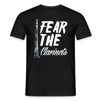 Clarinet - Men's T-Shirt - black - Front - AI Model Male 178 light (178cm)