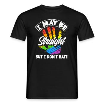LGBTQ Regenbogen Stolz - Männer T-Shirt - Schwarz - Vorne - AI Model Male 178 light (178cm)
