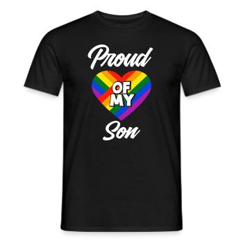 Stolz Auf Meinen Sohn LGBTQ Regenbogenfahne - Männer T-Shirt - Schwarz - Vorne - AI Model Male 178 light (178cm)