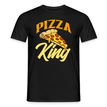 Pizza King - Men's T-Shirt - black - Front - AI Model Male 178 light (178cm)