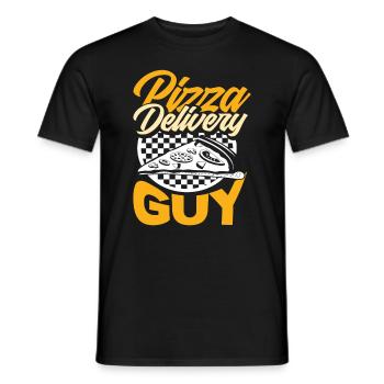 Pizza Lieferant - Männer T-Shirt - Schwarz - Vorne - AI Model Male 178 light (178cm)