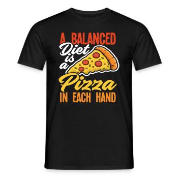 Amateur de pizza - T-shirt homme - noir - Devant - AI Model Male 178 light (178cm)