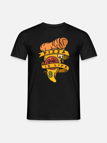 Pizza Life - Men's T-Shirt - black